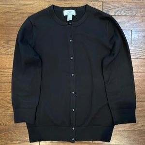 Loft 3/4 sleeve Black Cardigan Sweater with Domed Round Buttons  Size SP